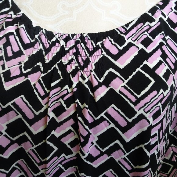 Worthington Women's Size PXL Wine/Black Abstract Print-3/4 Sleeves-NEW - Picture 8 of 9